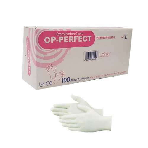 دستکش بدون پودر لاتکس Op-Perfect