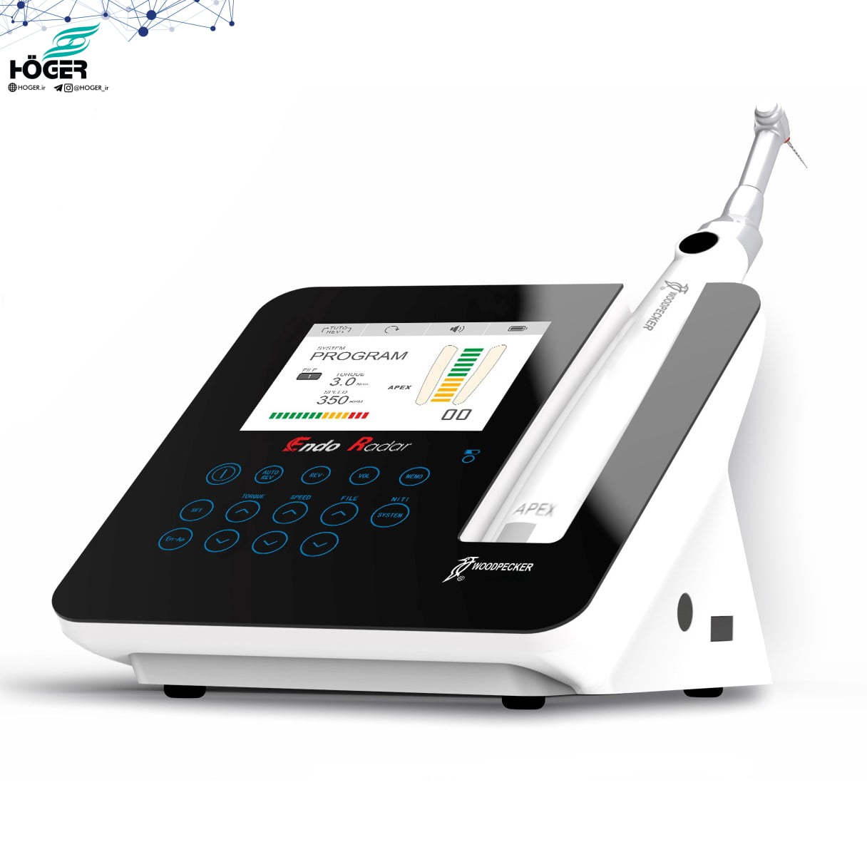 اپکس روتاری Woodpecker مدل Endo Radar PLUS 25 اپکس روتاری Woodpecker مدل Endo Radar PLUS